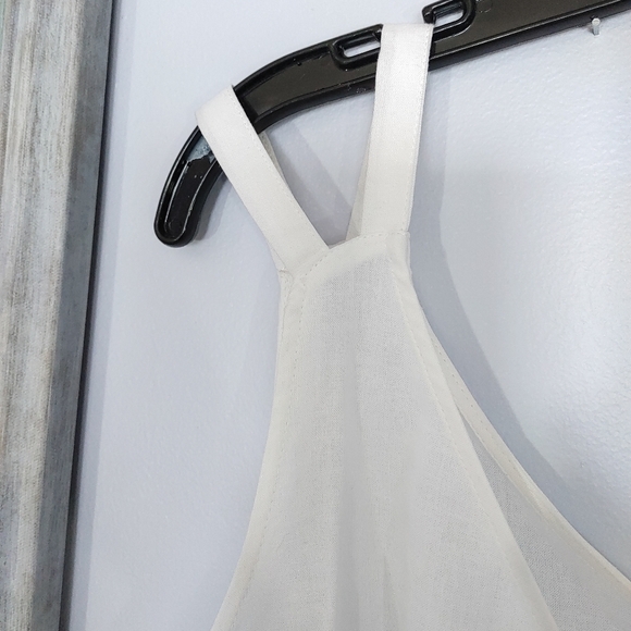 ๐๏ธ$5 ADD Additon Elle White Linen Lace Tank - Picture 5 of 8
